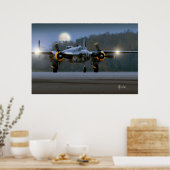 B-25 Mitchell bij nacht Poster (Keuken)
