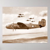 B-25 Mitchell Bomber flight poster (Voorkant)