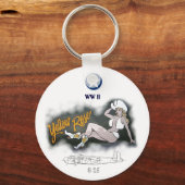 B-25 Mitchell Bomber Nose Art Sleutelhanger (Voorkant)