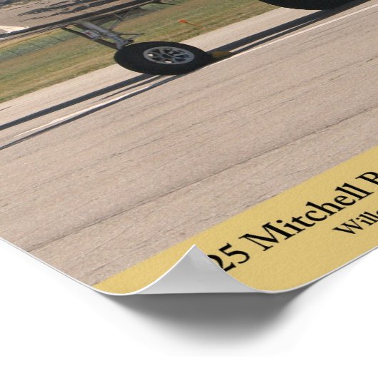 B-25 Mitchell Bomber Plane Poster (Hoek)