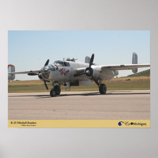 B-25 Mitchell Bomber Poster (Voorkant)
