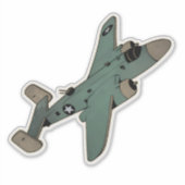 B-25 Mitchell, Bomber Vliegtuig Sticker (Voorkant)