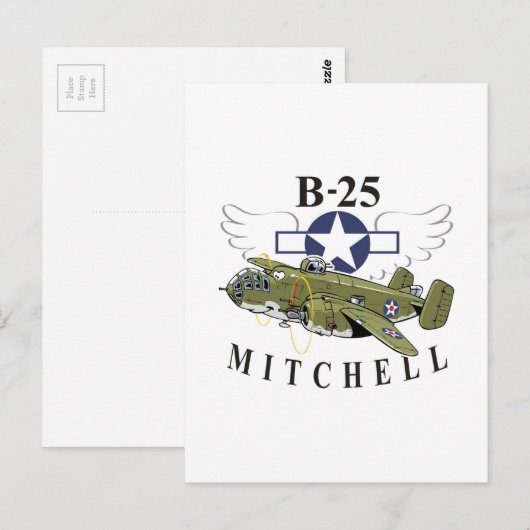 B-25 Mitchell Briefkaart (Voorkant / Achterkant)