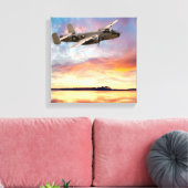 B-25 Mitchell Canvas Afdruk (Insitu (Woonkamer))
