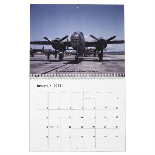 B-25 Mitchell Kalender (Jan 2026)