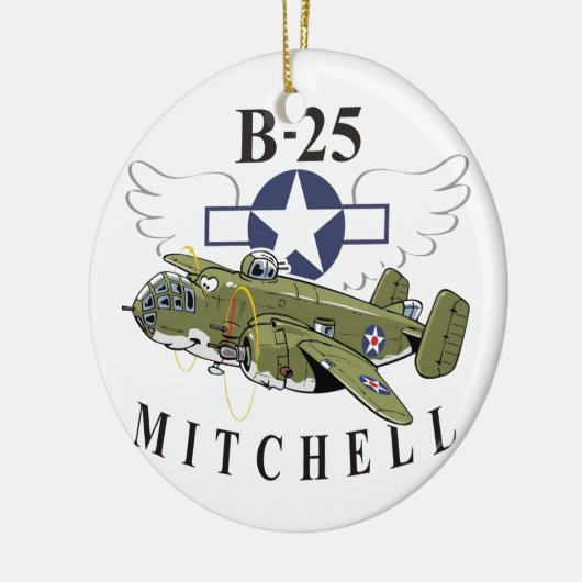 B-25 Mitchell Keramisch Ornament (Links)