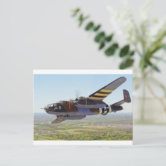 B-25 Mitchell Vintage Aircraft Briefkaart (Staand voorkant)