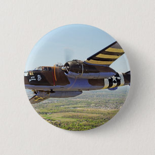 B-25 Mitchell  Vliegtuig Ronde Button 5,7 Cm