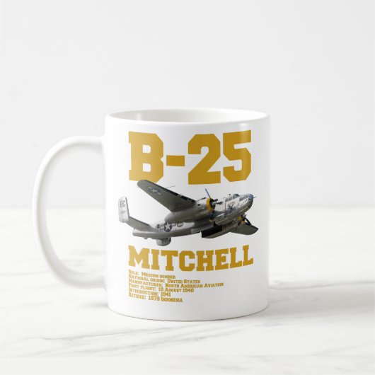 B-25 Mitchell | WW2 Plane Koffiemok (Links)