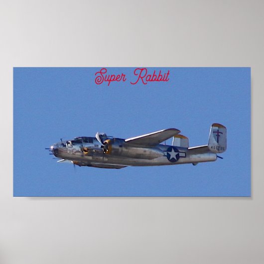 B-25 Super Rabbit Poster (Voorkant)