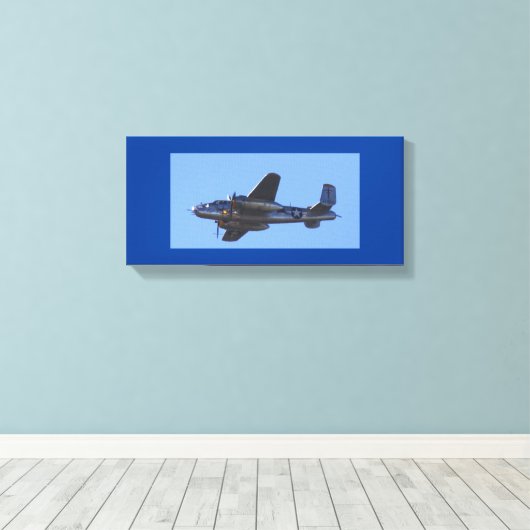 B-25 Super Rabbitt Canvas Afdruk (Insitu (Houten vloer))
