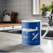 B-25B Mitchell Doolittle - Vliegtuigblauwdruk ABD Koffiemok