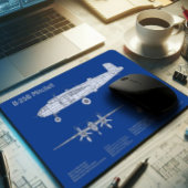 B-25B Mitchell Doolittle - Vliegtuigblauwdruk ABD Muismat