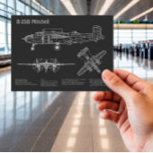 B-25B Mitchell Doolittle - Vliegtuigblauwdruk PD Briefkaart