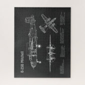 B-25B Mitchell Doolittle - Vliegtuigblauwdruk PD Legpuzzel (Verticaal)
