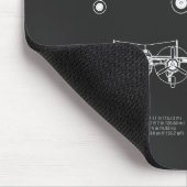 B-25B Mitchell Doolittle - Vliegtuigblauwdruk PD Muismat (Hoek)