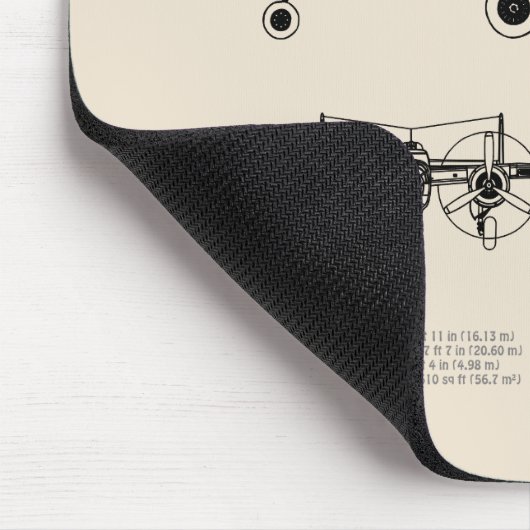 B-25B Mitchell Doolittle - Vliegtuigblauwdruk SD Muismat (Hoek)