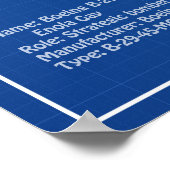 B-29 Superfortress - Vliegtuig Blauwdruk Plannen A Poster (Hoek)