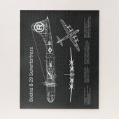 B-29 Superfortress - Vliegtuig Blauwdruk Plannen P Legpuzzel (Verticaal)