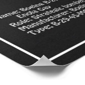 B-29 Superfortress - Vliegtuig Blauwdruk Plannen P Poster (Hoek)