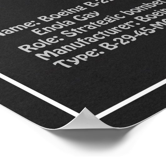 B-29 Superfortress - Vliegtuig Blauwdruk Plannen P Poster (Hoek)