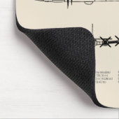 B-29 Superfortress - Vliegtuig Blauwdruk Plannen S Muismat (Hoek)