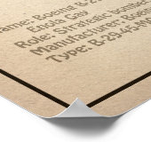 B-29 Superfortress - Vliegtuig Blauwdruk Plannen S Poster (Hoek)