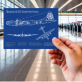 B-29 Superfortress - Vliegtuigblauwdruk Plannen AD Briefkaart