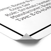 B-29 Superfortress - Vliegtuigblauwdruk Plannen BD Poster (Hoek)