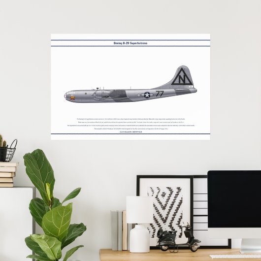 B-29 USA Bockscar Poster (Thuiskantoor)