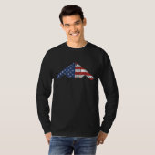 B-2 Bomber Stealth Vliegtuig Schematic American Fl T-shirt (Voorkant volledig)