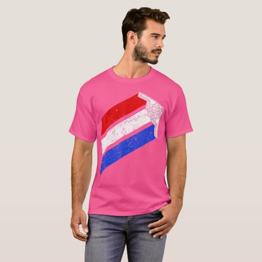 B-2 Bomber Usa Contrails Red White Blue Stealth B2 T-shirt (Voorkant volledig)