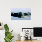 B-2 Gedistilleerd Vliegtuig Poster (Thuiskantoor)