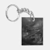 B-2-Gedistilleerde dubbelzijdige vierkante acrylSl Sleutelhanger (Voorkant Links)