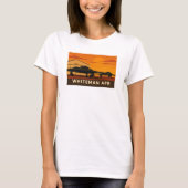B-2 Jet Sunset Art – Whiteman AFB Poster Stijl T-shirt (Voorkant)