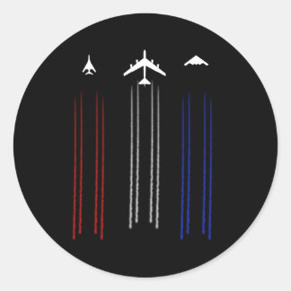 B-2 Spirit B-1 Lancer B-52 bommenwerper vliegtuig Ronde Sticker
