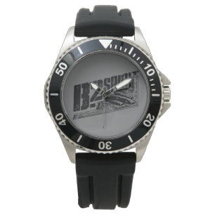B-2 Spirit Crown Protector Black Rubber Horloge