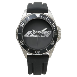 B-2 Spirit Crown Protector Black Rubber Horloge