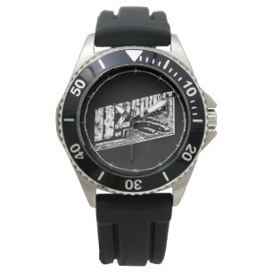 B-2 Spirit Crown Protector Black Rubber Horloge