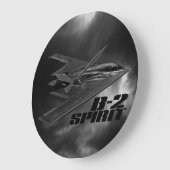 B-2 Spirit Round (Large) Wall Clock Grote Klok (Hoek)