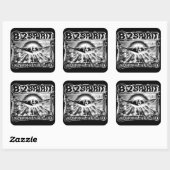 B-2 Spirit Square Sticker Sticker (Vel)