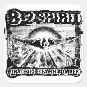 B-2 Spirit Square Sticker Sticker