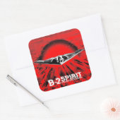 B-2 Spirit Square Sticker Sticker (Envelop)