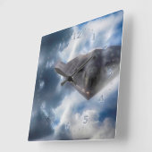 B-2 Spirit Stealth Bomber GHOST MAKER Vierkante Klok (Hoek)