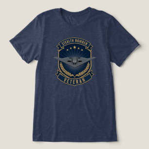 B-2 Spirit Stealth Bommenwerper Veteranen Embleem Tri-Blend Shirt