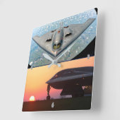 B-2 SPIRIT VIERKANTE KLOK (Hoek)