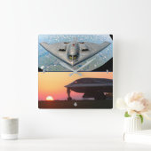 B-2 SPIRIT VIERKANTE KLOK (Huis)