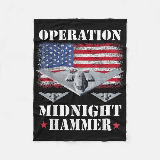 B-2 Stealth Jet Shirt Operatie Midnight Hammer  Fleece Deken (Voorkant)