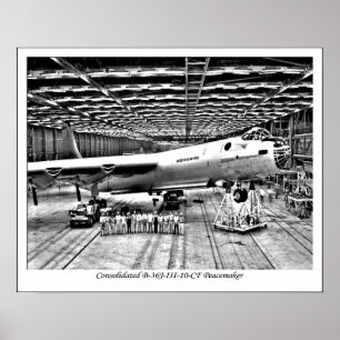 B-36 Peacemaker kwaliteit vliegtuig poster / print