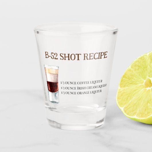 B-52 shot recept  glas (Voorkant)